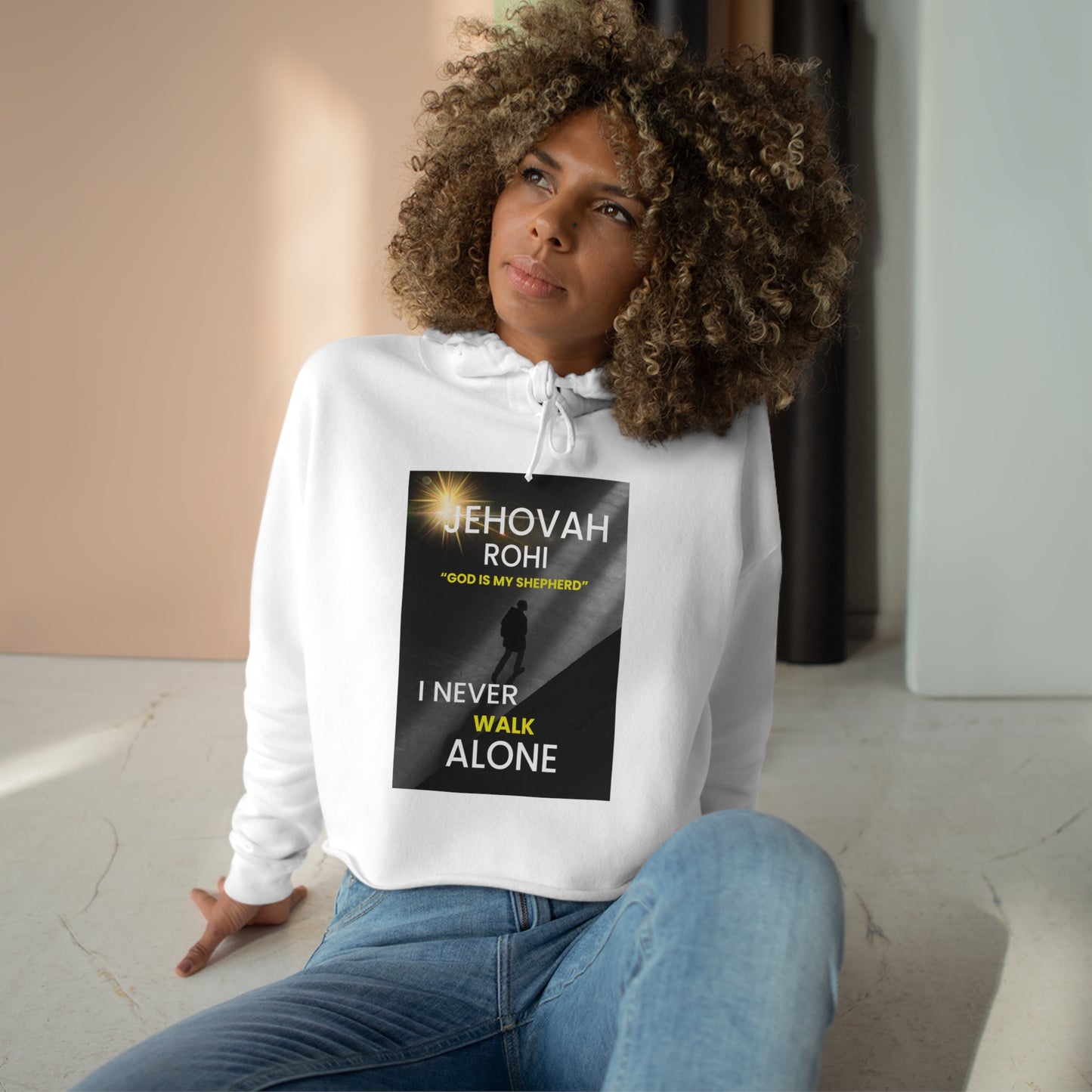 Jehovah Rohi - Crop Hoodie