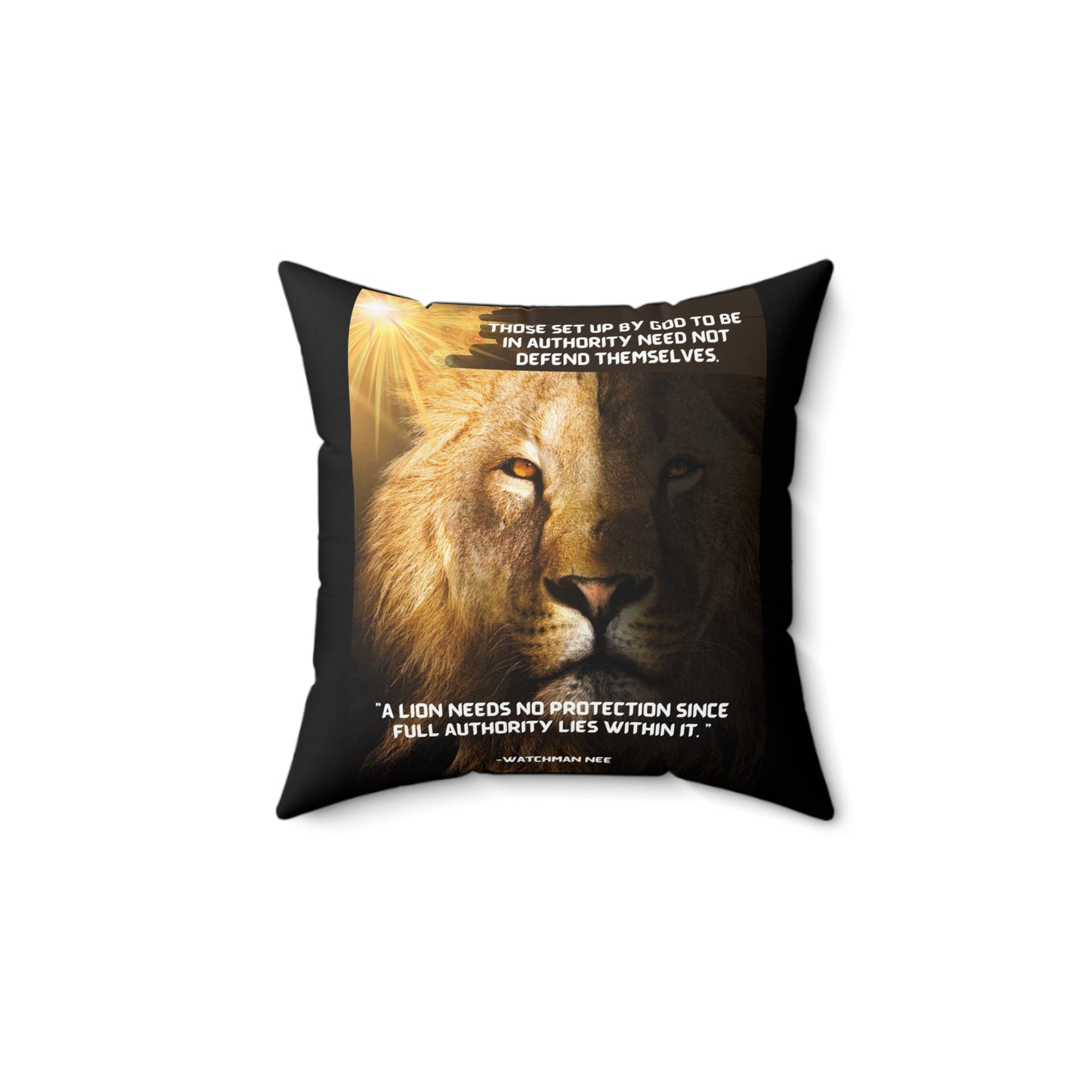 The Authority of the Lion - Spun Polyester Square Pillow