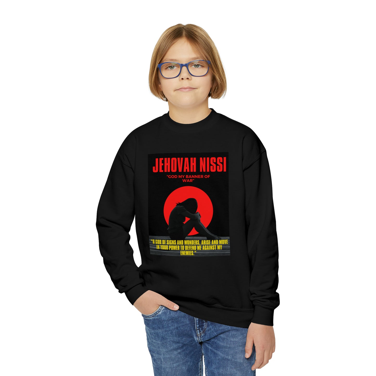 Jehovah Nissi - Youth Crewneck Sweatshirt