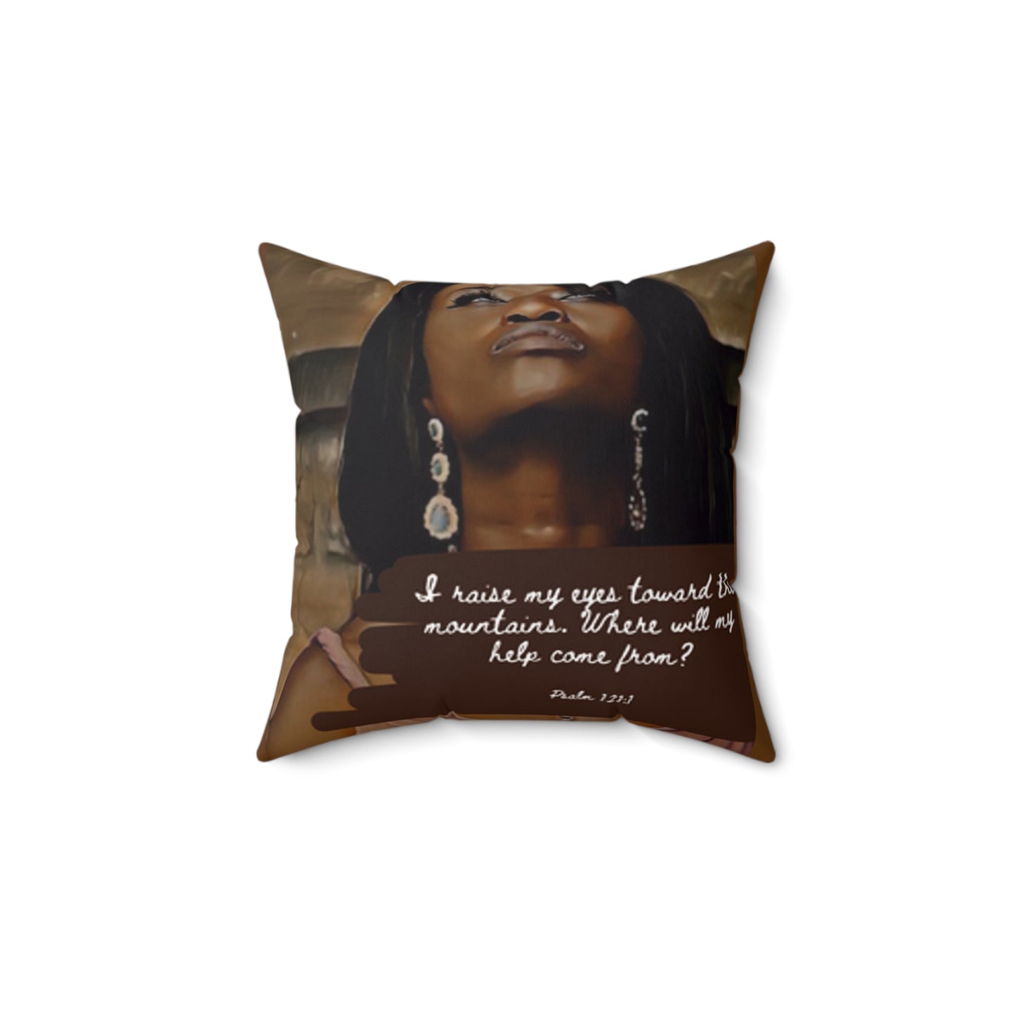 Psalm 121 - Spun Polyester Square Pillow